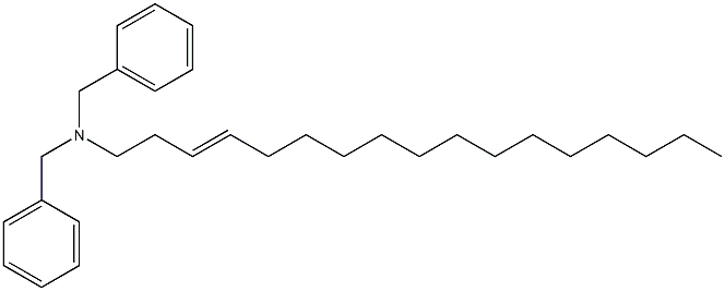 (3-ヘプタデセニル)ジベンジルアミン 化学構造式