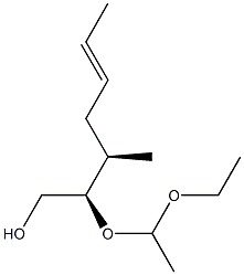 (2R,3R,5E)-2-(1-Ethoxyethoxy)-3-methyl-5-hepten-1-ol Structure