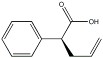 (S)-α-(2-プロペニル)ベンゼン酢酸 化学構造式