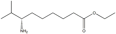 (S)-7-アミノ-8-メチルノナン酸エチル 化学構造式