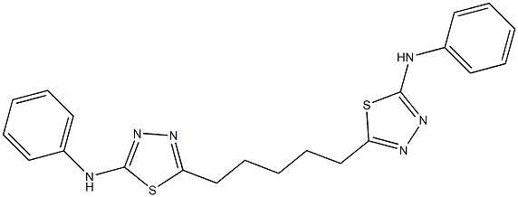 5,5'-(1,5-Pentanediyl)bis[2-(phenylamino)-1,3,4-thiadiazole] Struktur