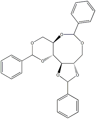 1-O,5-O:2-O,3-O:4-O,6-O-Tribenzylidene-D-glucitol 结构式