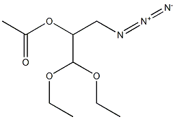 2-アセチルオキシ-3-アジドプロピオンアルデヒドジエチルアセタール 化学構造式