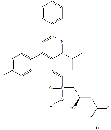 (3R)-4-[[(E)-2-[4-(4-Fluorophenyl)-2-isopropyl-6-phenyl-3-pyridinyl]ethenyl]lithiooxyphosphinyl]-3-hydroxybutyric acid lithium salt