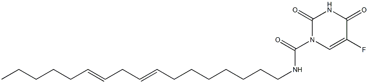 1-(8,11-ヘプタデカジエン-1-イルアミノカルボニル)-5-フルオロウラシル 化学構造式