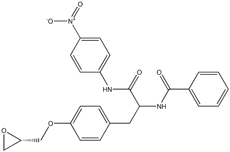 (S)-2-Benzoylamino-N-(4-nitrophenyl)-3-[4-(oxiran-2-ylmethoxy)phenyl]propionamide Struktur