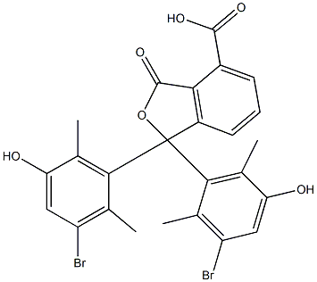 1,1-Bis(3-bromo-5-hydroxy-2,6-dimethylphenyl)-1,3-dihydro-3-oxoisobenzofuran-4-carboxylic acid Structure