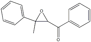 2-ベンゾイル-3-メチル-3-フェニルオキシラン 化学構造式