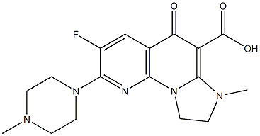 3-Fluoro-5,7,8,9-tetrahydro-7-methyl-2-(4-methyl-1-piperazinyl)-5-oxoimidazo[1,2-a][1,8]naphthyridine-6-carboxylic acid