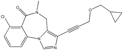 7-Chloro-3-[3-(cyclopropylmethoxy)-1-propynyl]-4,5-dihydro-5-methyl-6H-imidazo[1,5-a][1,4]benzodiazepin-6-one
