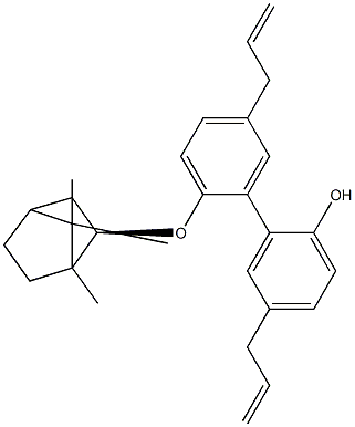2-[[(2R)-Bornan-2-yl]oxy]-5,5'-di(2-propenyl)-1,1'-biphenyl-2'-ol Structure