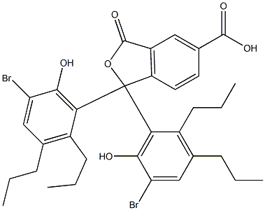 1,1-Bis(5-bromo-6-hydroxy-2,3-dipropylphenyl)-1,3-dihydro-3-oxoisobenzofuran-5-carboxylic acid Structure