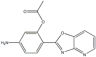 Acetic acid 2-[oxazolo[4,5-b]pyridin-2-yl]-5-aminophenyl ester 结构式