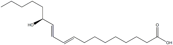 (9E,11E,13S)-13-Hydroxy-9,11-octadecadienoic acid Structure