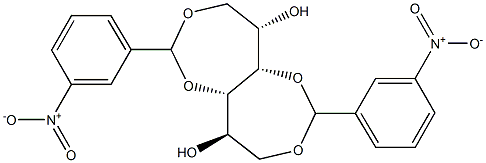 1-O,4-O:3-O,6-O-Bis(3-nitrobenzylidene)-L-glucitol Structure