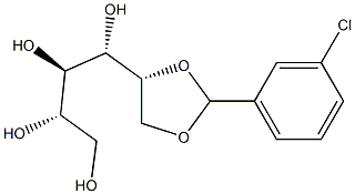 5-O,6-O-(3-Chlorobenzylidene)-D-glucitol 结构式