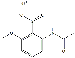 2-(アセチルアミノ)-6-メトキシベンゼンスルフィン酸ナトリウム 化学構造式