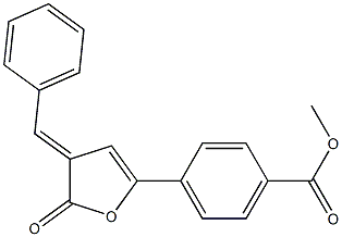 (3E)-3-(Benzylidene)-5-[4-(methoxycarbonyl)phenyl]furan-2(3H)-one Struktur