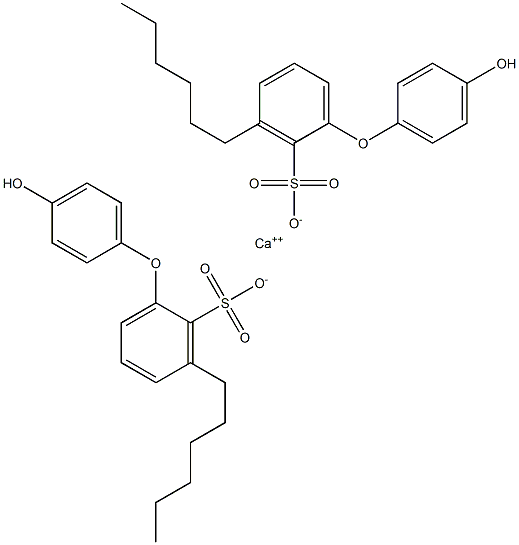 Bis(4'-hydroxy-3-hexyl[oxybisbenzene]-2-sulfonic acid)calcium salt Structure