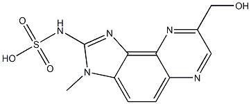 N-[8-Hydroxymethyl-3-methyl-3H-imidazo[4,5-f]quinoxalin-2-yl]sulfamic acid Structure