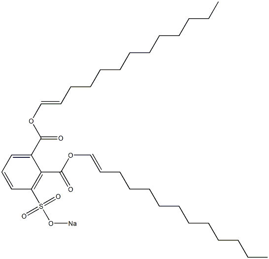 3-(Sodiosulfo)phthalic acid di(1-tridecenyl) ester 结构式