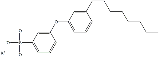 3-(3-オクチルフェノキシ)ベンゼンスルホン酸カリウム 化学構造式