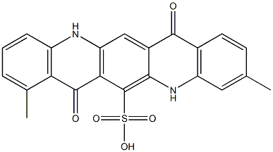 5,7,12,14-Tetrahydro-3,8-dimethyl-7,14-dioxoquino[2,3-b]acridine-6-sulfonic acid Structure