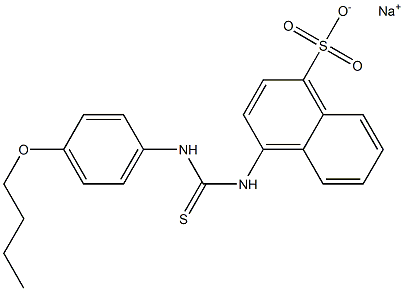 4-[3-(p-Butoxyphenyl)thioureido]-1-naphthalenesulfonic acid sodium salt Structure
