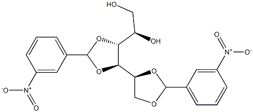 1-O,2-O:3-O,4-O-Bis(3-nitrobenzylidene)-D-glucitol 结构式