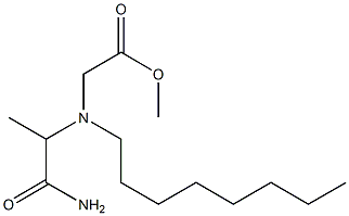 [(1-Carbamoylethyl)octylamino]acetic acid methyl ester Struktur