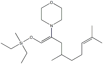 1-Morpholino-1-[[diethyl(methyl)silyl]oxymethylene]-3,7-dimethyl-6-octene