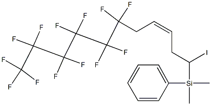 (Z)-5-(Dimethylphenylsilyl)-5-iodo-1-(tridecafluorohexyl)-2-pentene Structure