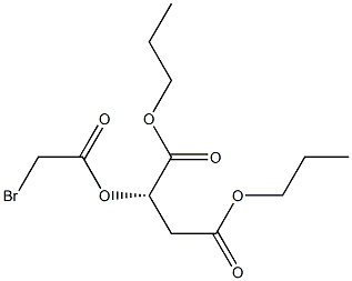 (-)-2-O-(ブロモアセチル)-L-りんご酸ジプロピル 化学構造式