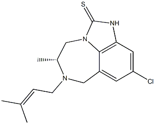 [5R,(-)]-9-Chloro-4,5,6,7-tetrahydro-5-methyl-6-(3-methyl-2-butenyl)imidazo[4,5,1-jk][1,4]benzodiazepine-2(1H)-thione