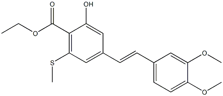 4-[(E)-2-(3,4-Dimethoxyphenyl)ethenyl]-2-hydroxy-6-(methylthio)benzoic acid ethyl ester