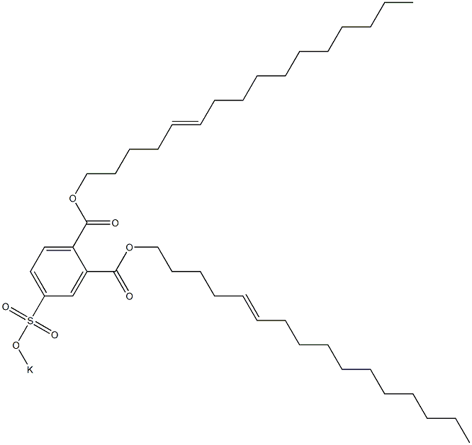 4-(Potassiosulfo)phthalic acid di(5-hexadecenyl) ester,,结构式