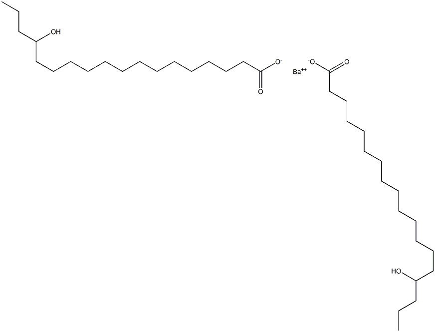 Bis(15-hydroxystearic acid)barium salt Structure