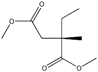 [S,(-)]-2-エチル-2-メチルこはく酸ジメチル 化学構造式