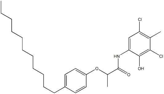 2-[2-(4-Undecylphenoxy)propanoylamino]-4,6-dichloro-5-methylphenol Struktur