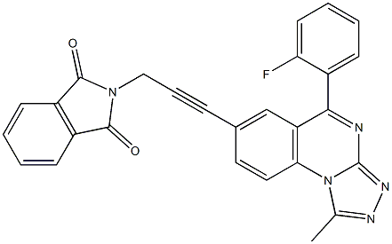 5-(2-Fluorophenyl)-7-[3-[(2,3-dihydro-1,3-dioxo-1H-isoindol)-2-yl]-1-propynyl]-1-methyl[1,2,4]triazolo[4,3-a]quinazoline Structure