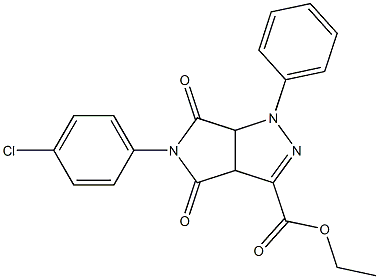 1,3a,4,5,6,6a-Hexahydro-4,6-dioxo-5-(4-chlorophenyl)-1-(phenyl)pyrrolo[3,4-c]pyrazole-3-carboxylic acid ethyl ester Structure