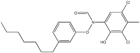 2-(3-Heptylphenoxyformylamino)-4,6-dichloro-5-methylphenol