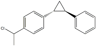 (1R,2R)-1-Phenyl-2-[4-(1-chloroethyl)phenyl]cyclopropane Struktur