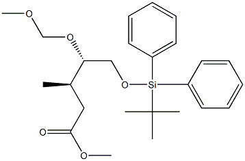 (3R,4S)-5-[(tert-Butyldiphenylsilyl)oxy]-4-(methoxymethoxy)-3-methylpentanoic acid methyl ester Structure