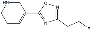 3-(2-Fluoroethyl)-5-[(1,2,5,6-tetrahydropyridin)-3-yl]-1,2,4-oxadiazole 结构式
