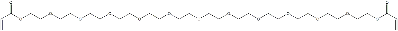 Diacrylic acid 3,6,9,12,15,18,21,24,27,30,33-undecaoxapentatriacontane-1,35-diyl ester Structure