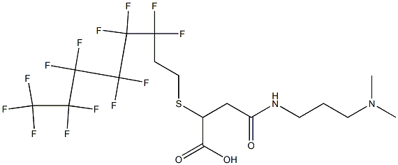 3-[[3-(Dimethylamino)propyl]carbamoyl]-2-[(3,3,4,4,5,5,6,6,7,7,8,8,8-tridecafluorooctyl)thio]propionic acid Structure