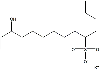 12-Hydroxytetradecane-5-sulfonic acid potassium salt Struktur