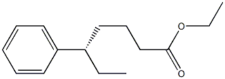 [S,(+)]-5-フェニルヘプタン酸エチル 化学構造式