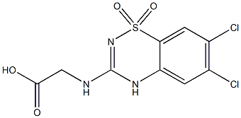 3-[(Carboxymethyl)amino]-6,7-dichloro-4H-1,2,4-benzothiadiazine 1,1-dioxide|
